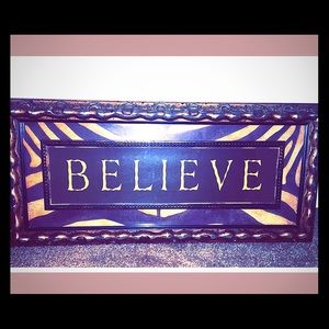 • BELiEVE FRAMED WALL DECOR •